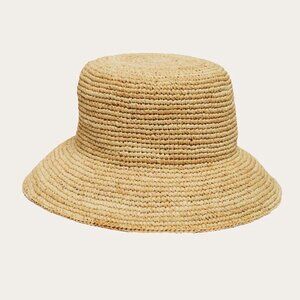 Excellent Condition Vitamin A Cannes Bucket Hat in Natural Straw